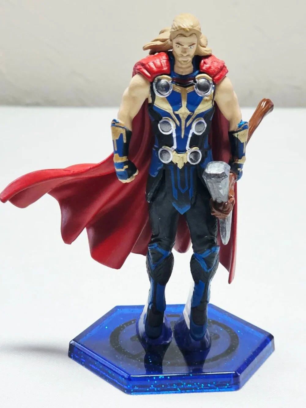 Disney Marvel Cake Toppers Thor Figurines Lot of 7 Set PVC - Blue Stands